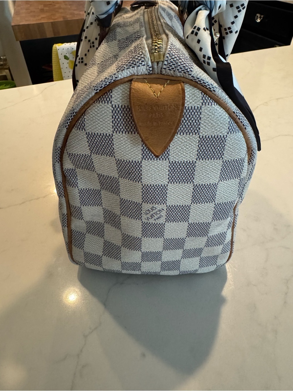 Authentic Louis Vuitton Azur Speedy 25 - Picture 3 of 16